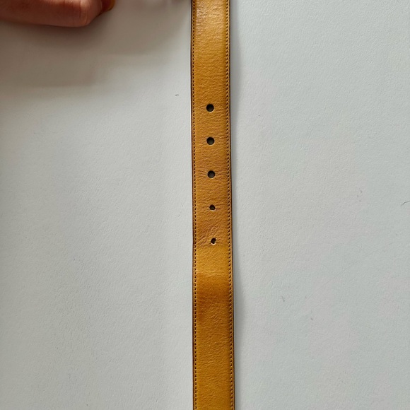 Vintage Yves Saint Laurent YSL rive gauche Leather Belt Yellow Italy 100/40 L main image 5